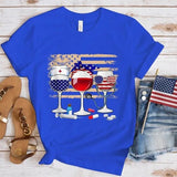 Women's Independence Day T Shirt round Neck Short Sleeve T-shirt Women's Top