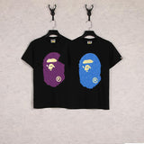 Bathing Ape T Shirt Summer Cartoon Print Casual Large Size Loose Round Neck Short Sleeve T-shirt