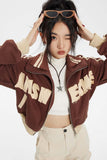 Unisex Jacket Autumn Striped Patch Coat Women's Clothing