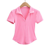 Women T-Shirt Slim Fit Slimming Short Sleeve Underwear T-shirt Top