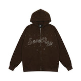 Men Hoodie Hooded Jacket Men's Loose Sweater Long Sleeve Autumn