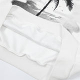 Men Hoodie Coconut Tree Printed Hoodie