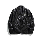 Unisex Jacket Autumn Retro Loose Leather Coat