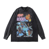 Men's Long Sleeve Shirt Vintage Long Sleeve T-shirt Men's and Women's Vintage Vintage Bottoming Top