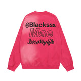 Men Hoodie Letter Printing round Neck Loose Sweatshirt Men's Spring and Autumn