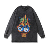Men Long Sleeve Shirt American Printed round Neck Long Sleeve Sweater for Men and Women Couple Autumn and Winter