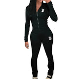 Womens Jumpsuit Casual Slim Fit Print Long Sleeve Zip Jacket