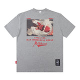 Men T Shirt Drop-Shoulder Sleeve Short Sleeve T-shirt Men and Women Street Loose