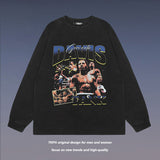 Men Long Sleeve Shirt Washed Long Sleeve Bottoming T-shirt Men and Women Vintage