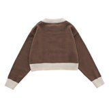 Women Sweater Short Sweater Women's Autumn round Neck Long Sleeve Short