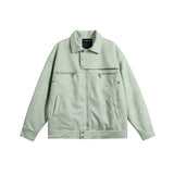 Unisex Jacket Autumn Plain Pocket Casual Coat
