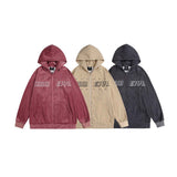 Unisex Jacket Autumn Letter Hooded Casual Sweatshirt