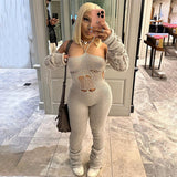Women Jumpsuit Autumn and Winter Hollow Jumpsuit