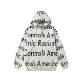 Denim Tears Hoodie Alphabet Cardigan Hooded Sweater