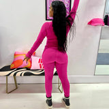 Women Co-Ord Set Women's Slim Long Sleeve Top Sports Yoga