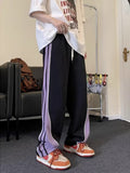 Men Sweatpants Fall Sports Pants Loose Straight Wide Leg Casual