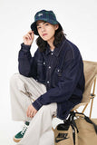 Unisex Jacket Fall Raw Wash Shirt Women's Clothing