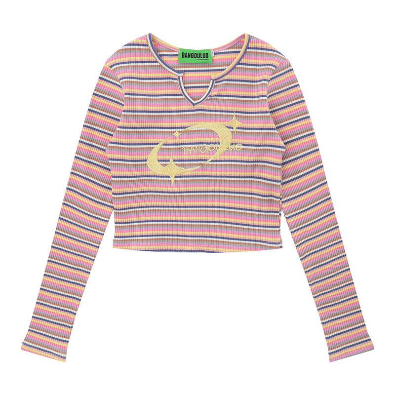 Women Sweater Top Girls Autumn Leisure Short Long Sleeve Pullover