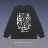 Men Long Sleeve Shirt Vintage Long Sleeve T-shirt Long Sleeve