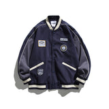 Varsity Jacket Vintage Autumn Loose Cardigan Baseball Uniform