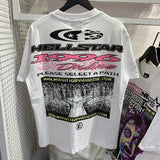 HS T Shirt Abstract Printing Casual Loose