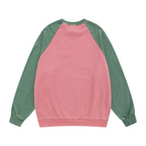Men Hoodie Raglan Sleeve Pullover Sweater Boys Letter Print round Neck Loose Top