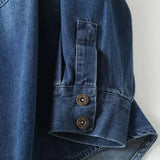 Women T-Shirt Casual Denim Shirt Jacket Autumn Washed Jacket Loose