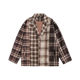 Unisex Jacket Autumn Assembly Plaid Blazer