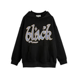 Men Hoodie Hooded Pullover Men's Loose Patch Embroidered Letter Hoodie Oversize