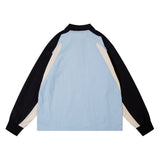 Men Hoodie Lapel Sweater Men's Casual Loose Half Zipper Pullover Long Sleeve Shirt