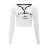 Women T-Shirt Autumn Women's Short T-shirt Fashion Slim Top