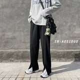 Men Sweatpants Summer Ins Hong Kong Style Casual Pants Loose Fashion Brand Straight-Leg Pants
