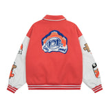 Men Cotton Padded Jacket Coat Men's Autumn and Winter Casual Loose Button Baseball Jacket