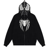 Men Hoodie Spider-Man Pull Head Masked Sweater Men's Autumn and Winter American Zipper Cardigan Outerwear
