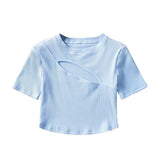 Women T-Shirt round Neck Short Sleeve T-shirt for Women Slim Fit
