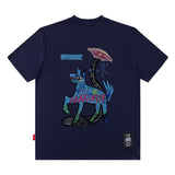 Men T Shirt T-shirt Men's and Women's National Fashion Brand Loose Short Sleeve Couple