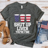 Women's Independence Day T Shirt round Neck Short Sleeve T-shirt Women's Top