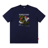 Men T Shirt Vintage Print Short Sleeves T-shirt Men and Women Couple Casual Loose