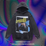 Unisex Vintage Hoodie Cotton Hooded Sweater Print