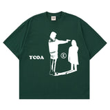 Men T-Shirt Cotton Oversized Graphic Y2k Streetwear Short
