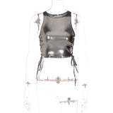 Women Halter Tops Winter Fashion Slim Fit Sleeveless Top