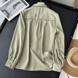 Women T-Shirt White Long Sleeve Shirt Women Spring and Autumn Top