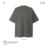 American vintage street T-shirt pure cotton retro men's and women's summer loose half sleeves