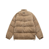 Unisex Jacket Winter Coral Fleece Drawstring Cotton-Padded Coat for Women