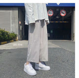 Men Sweatpants Men's Ice Silk Trendy Casual Pants Loose