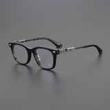 CHH Chrome Hearts Glasses Plain Silver Versatile Flat Mirrors Myopia Glasses Frame