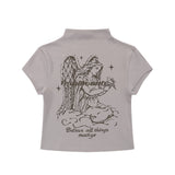 Women T-shirt Printed Short-Sleeved T-shirt Women's Summer