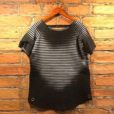 Men T Shirt Summer Stripes Casual Short-Sleeved T-shirt Men