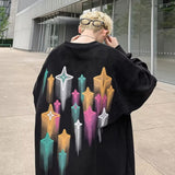 Men Hoodie Sweater Spring and Autumn High Sense Hip Hop Loose Coat