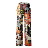 Men Pant Summer Print Loose Trousers Ethnic Style Casual Trousers